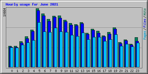 Hourly usage for June 2021