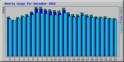Hourly usage for December 2022
