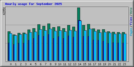 Hourly usage for September 2025